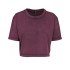 Ladies` Acid Washed Cropped Tee
