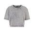 Ladies` Acid Washed Cropped Tee
