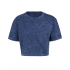 Ladies` Acid Washed Cropped Tee