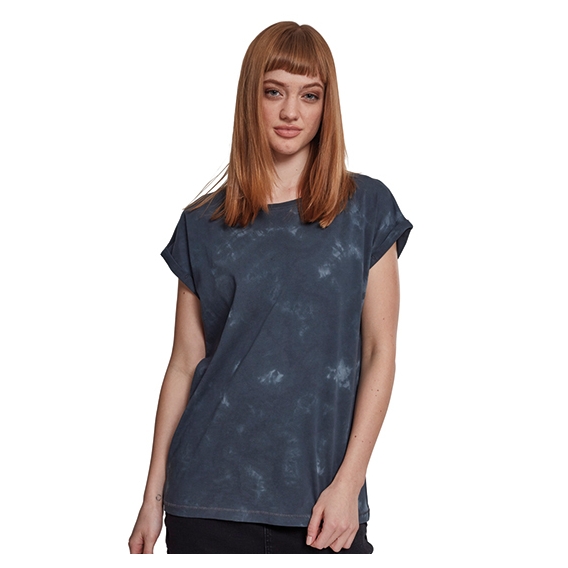 Ladies` Batik Dye Extended Shoulder Tee