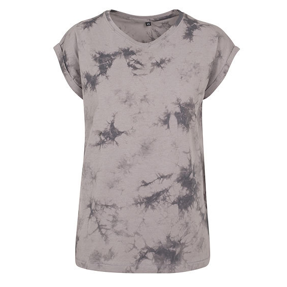 Ladies` Batik Dye Extended Shoulder Tee