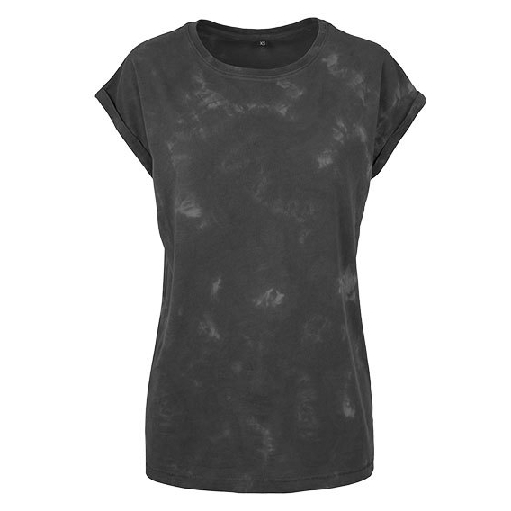 Ladies` Batik Dye Extended Shoulder Tee