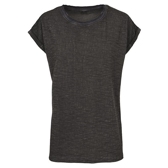 Ladies` Spray Dye Extended Shoulder Tee
