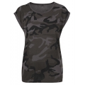 Ladies Camo Extended Shoulder Camo Tee