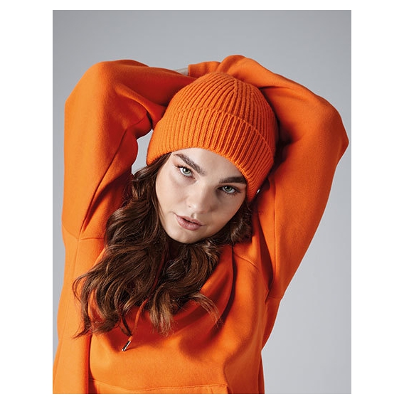 Engineered Knit Ribbed Beanie