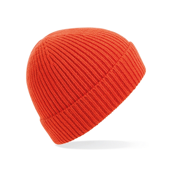 Engineered Knit Ribbed Beanie