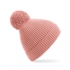 Engineered Knit Ribbed Pom Pom Beanie