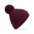 Engineered Knit Ribbed Pom Pom Beanie