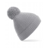 Engineered Knit Ribbed Pom Pom Beanie