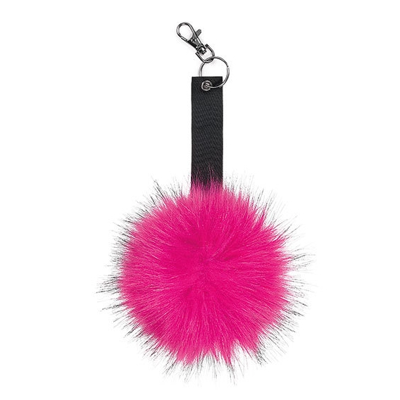 Faux Fur Pop Pom Key Ring