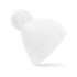 Engineered Knit Ribbed Pom Pom Beanie
