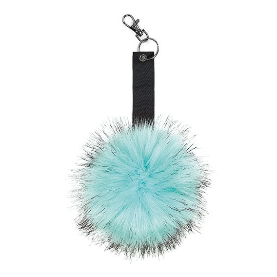 Faux Fur Pop Pom Key Ring