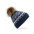 Fair Isle Faux Fur Pop Pom Beanie
