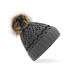 Fair Isle Faux Fur Pop Pom Beanie