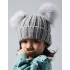 Infant Faux Fur Double Pom Pom Beanie