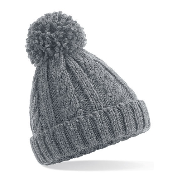 Junior Cable Knit Melange Beanie