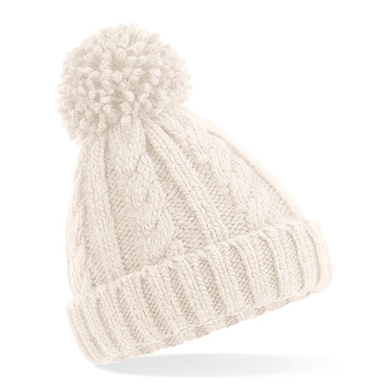 Junior Cable Knit Melange Beanie