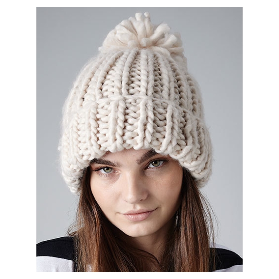 Oversized Hand-Knitted Beanie