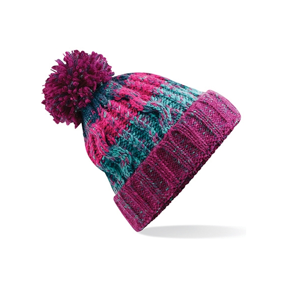 Corkscrew Pom Pom Beanie