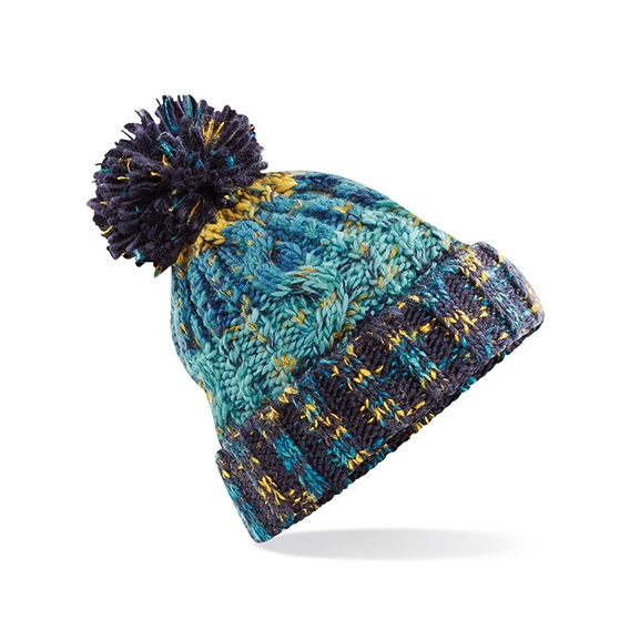 Corkscrew Pom Pom Beanie