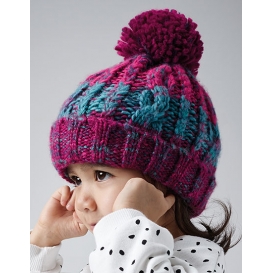 Infant Corkscrew Pom Pom Beanie