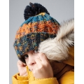 Junior Corkscrew Pom Pom Beanie