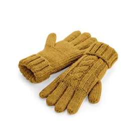 Cable Knit Melange Gloves