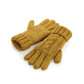 Cable Knit Melange Gloves