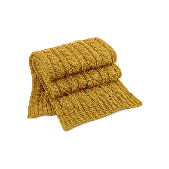 Cable Knit Melange Scarf