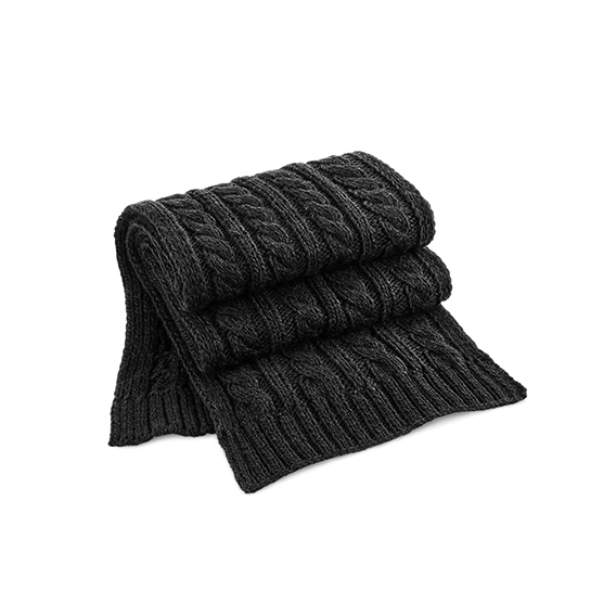 Cable Knit Melange Scarf