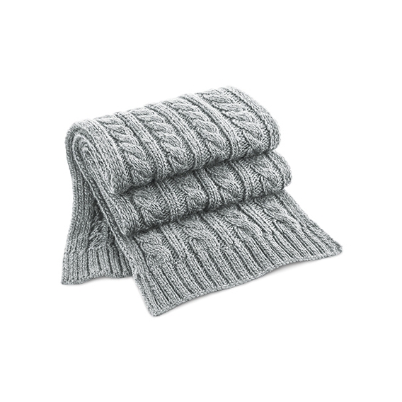 Cable Knit Melange Scarf