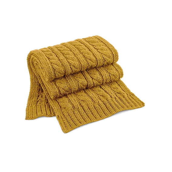 Cable Knit Melange Scarf