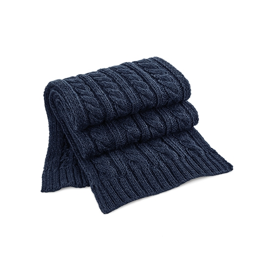 Cable Knit Melange Scarf