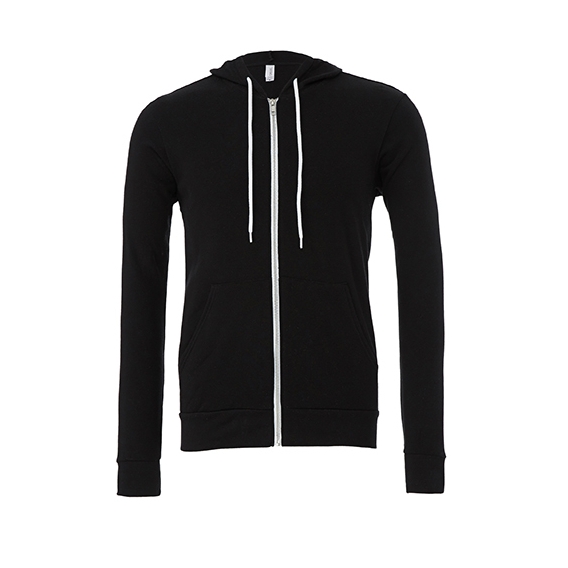 Unisex Zip-Up Poly-Cotton Fleece Hoodie