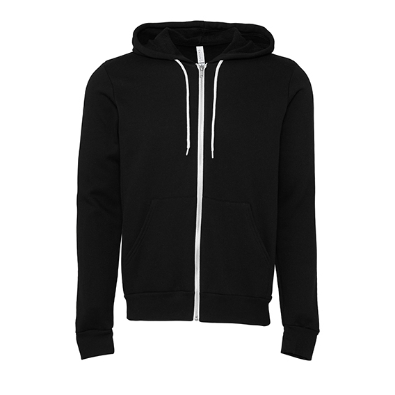 Unisex Zip-Up Poly-Cotton Fleece Hoodie
