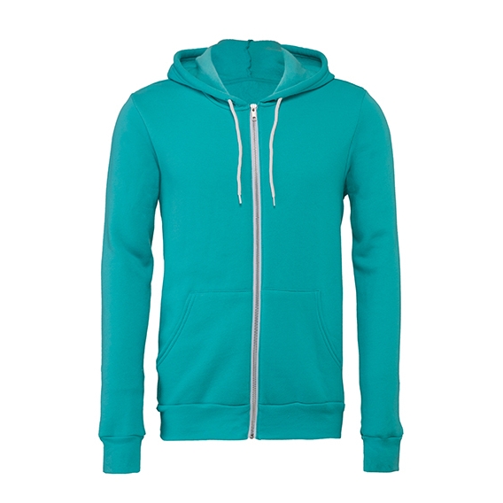 Unisex Zip-Up Poly-Cotton Fleece Hoodie
