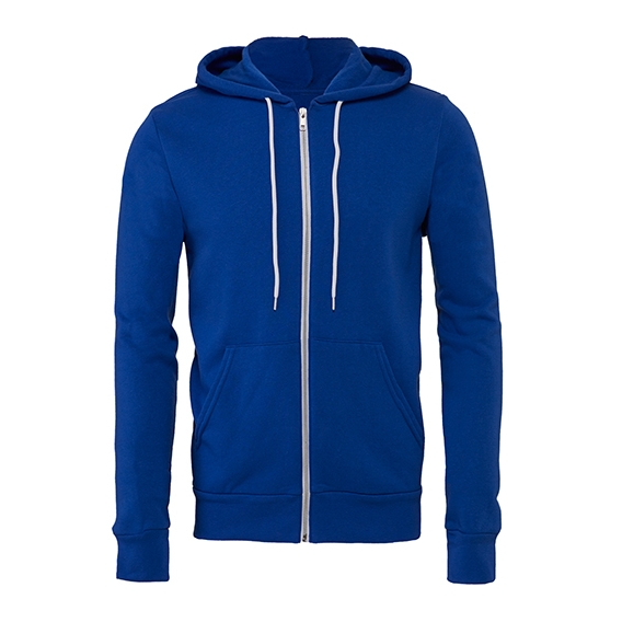 Unisex Zip-Up Poly-Cotton Fleece Hoodie