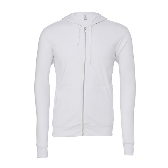 Unisex Zip-Up Poly-Cotton Fleece Hoodie