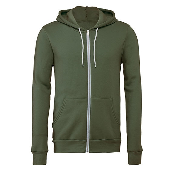 Unisex Zip-Up Poly-Cotton Fleece Hoodie