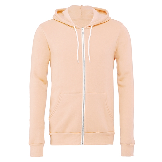 Unisex Zip-Up Poly-Cotton Fleece Hoodie