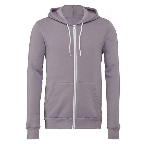 Unisex Zip-Up Poly-Cotton Fleece Hoodie