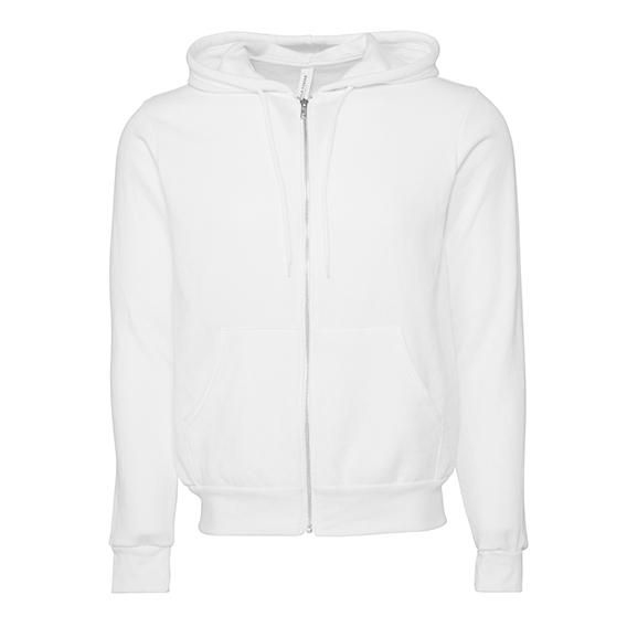 Unisex Zip-Up Poly-Cotton Fleece Hoodie