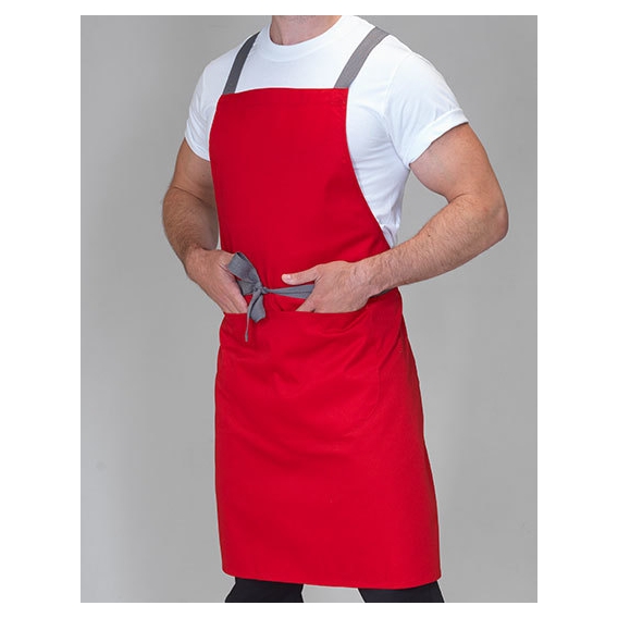 Apron with Grey Ties Crossover
