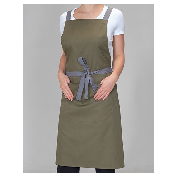 Apron with Grey Ties Crossover