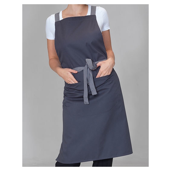 Apron with Grey Ties Crossover