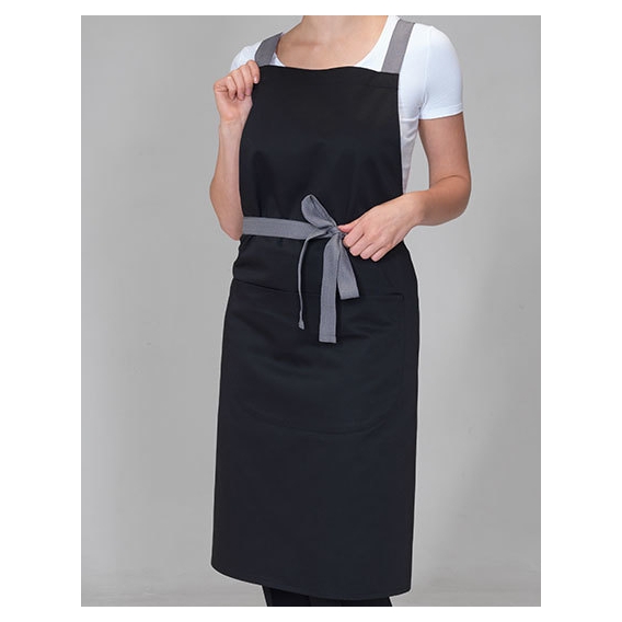 Apron with Grey Ties Crossover