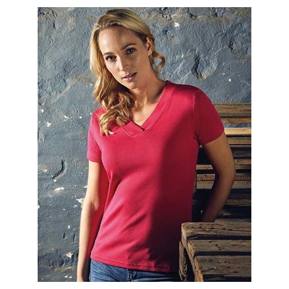 Women`s Rib V-Neck-T
