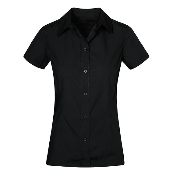 Women`s Poplin Shirt Short Sleeve