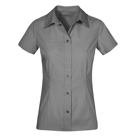 Women`s Poplin Shirt Short Sleeve