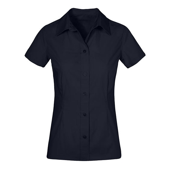 Women`s Poplin Shirt Short Sleeve